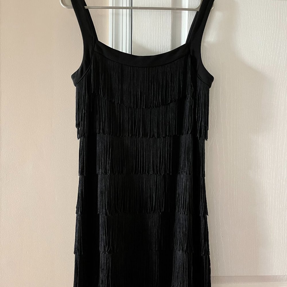White House Black Market Fringe flapper Dress